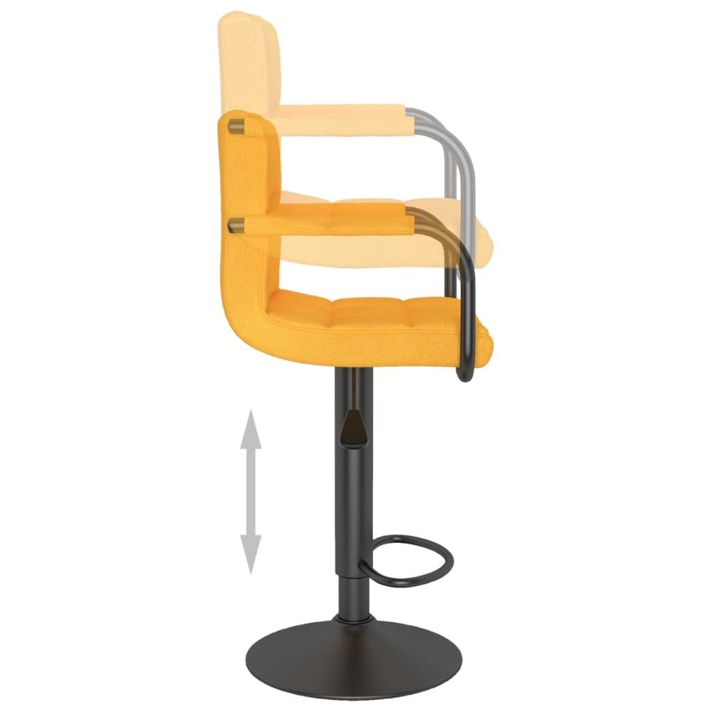 Sgabello da Bar Giallo Senape in Tessuto - homemem39