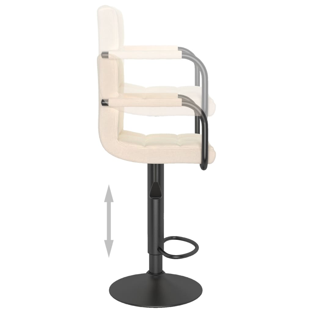 Sgabelli da Bar 2 pz Crema in Tessuto - homemem39