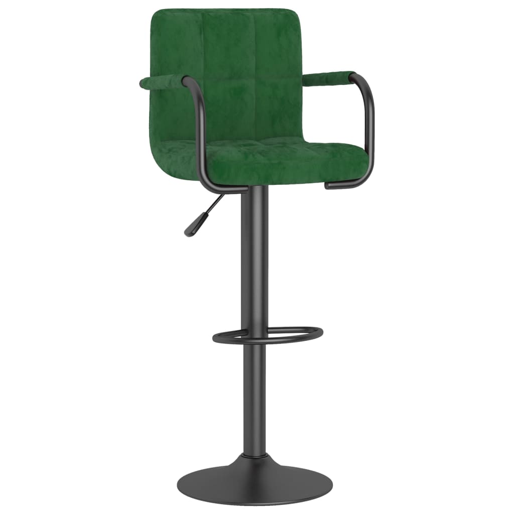 Sgabelli da Bar 2 pz Verde Scuro in Velluto - homemem39