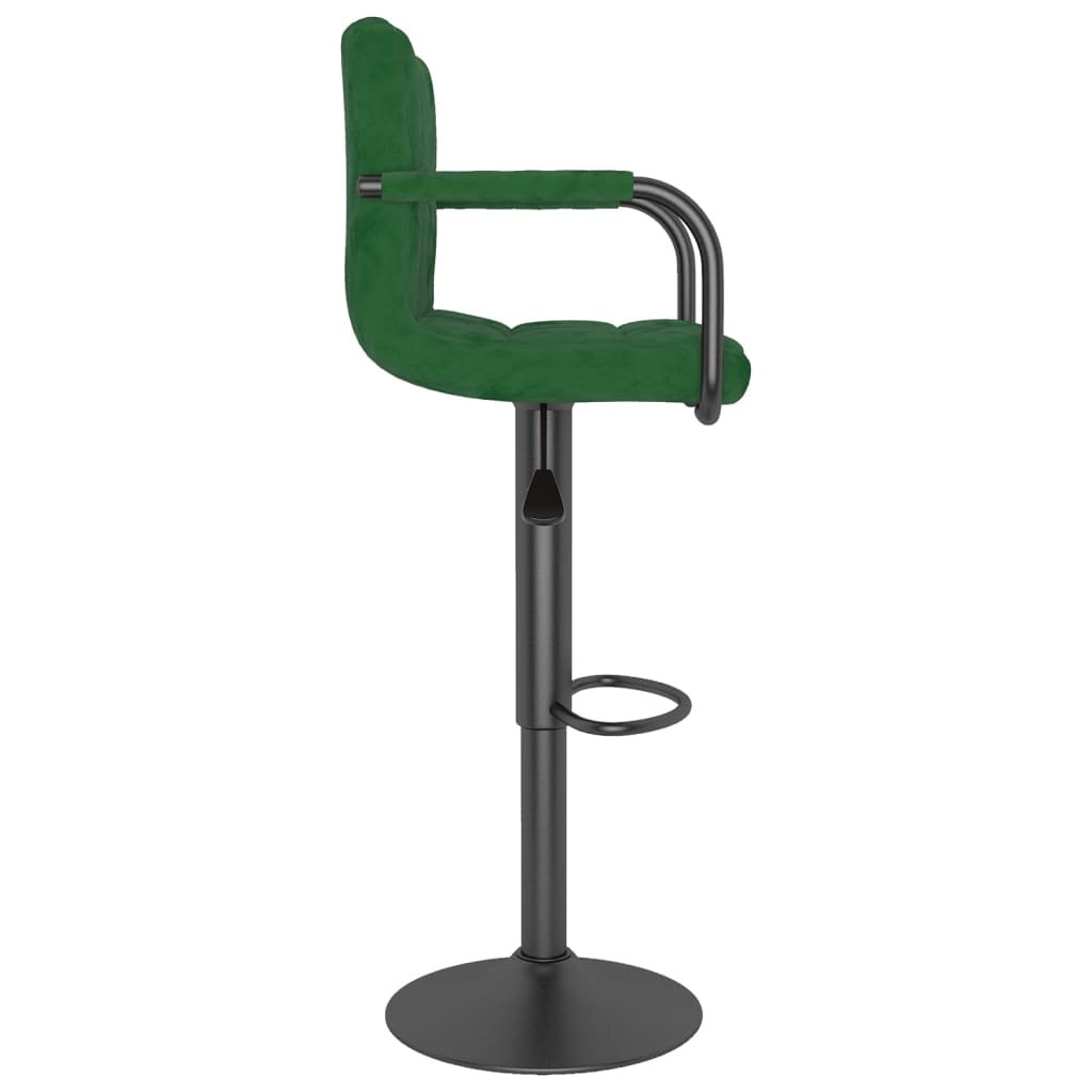 Sgabelli da Bar 2 pz Verde Scuro in Velluto - homemem39