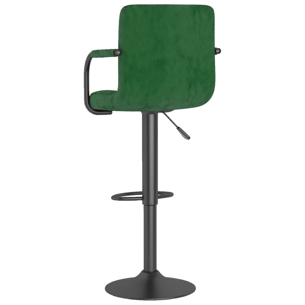 Sgabelli da Bar 2 pz Verde Scuro in Velluto - homemem39
