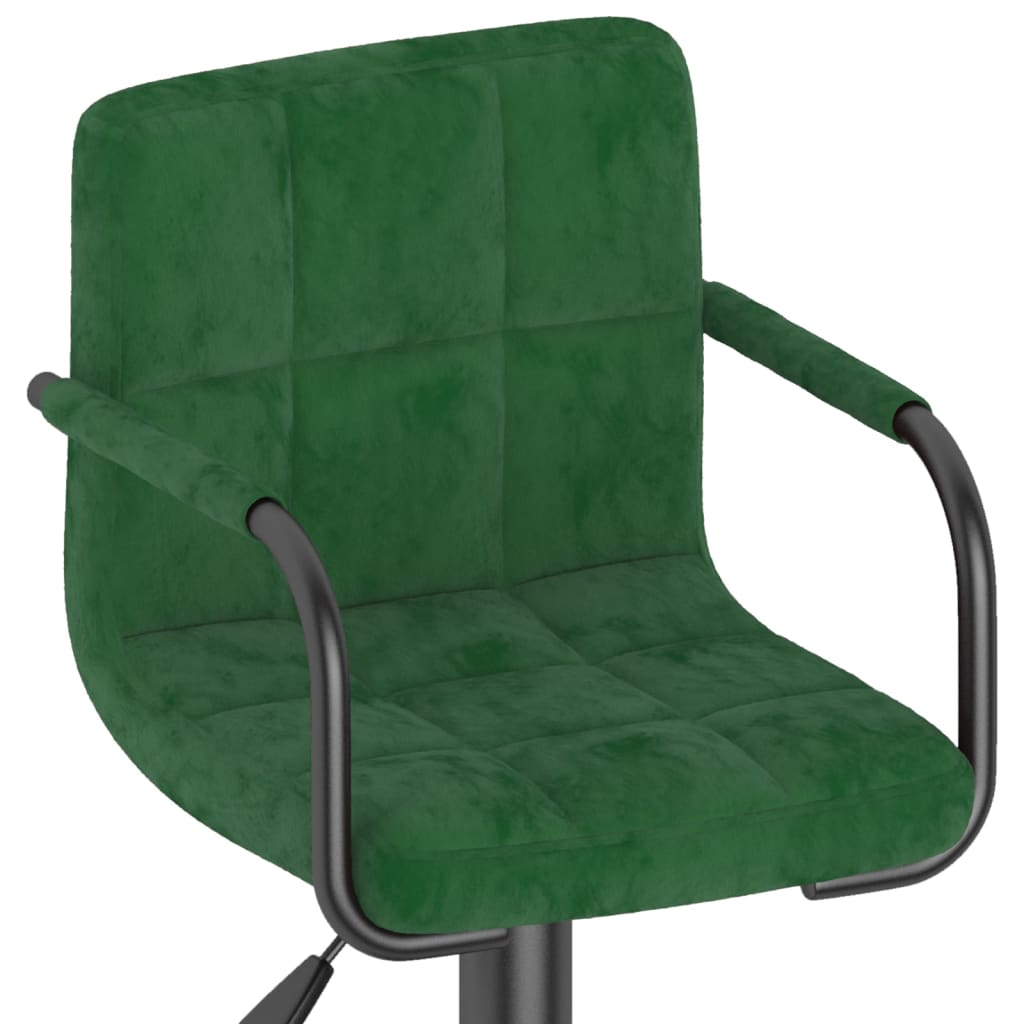 Sgabelli da Bar 2 pz Verde Scuro in Velluto - homemem39