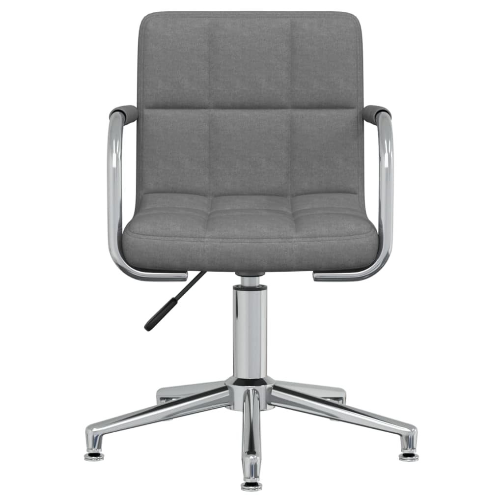 Sedia da Ufficio Girevole Grigio Chiaro in Tessuto - homemem39