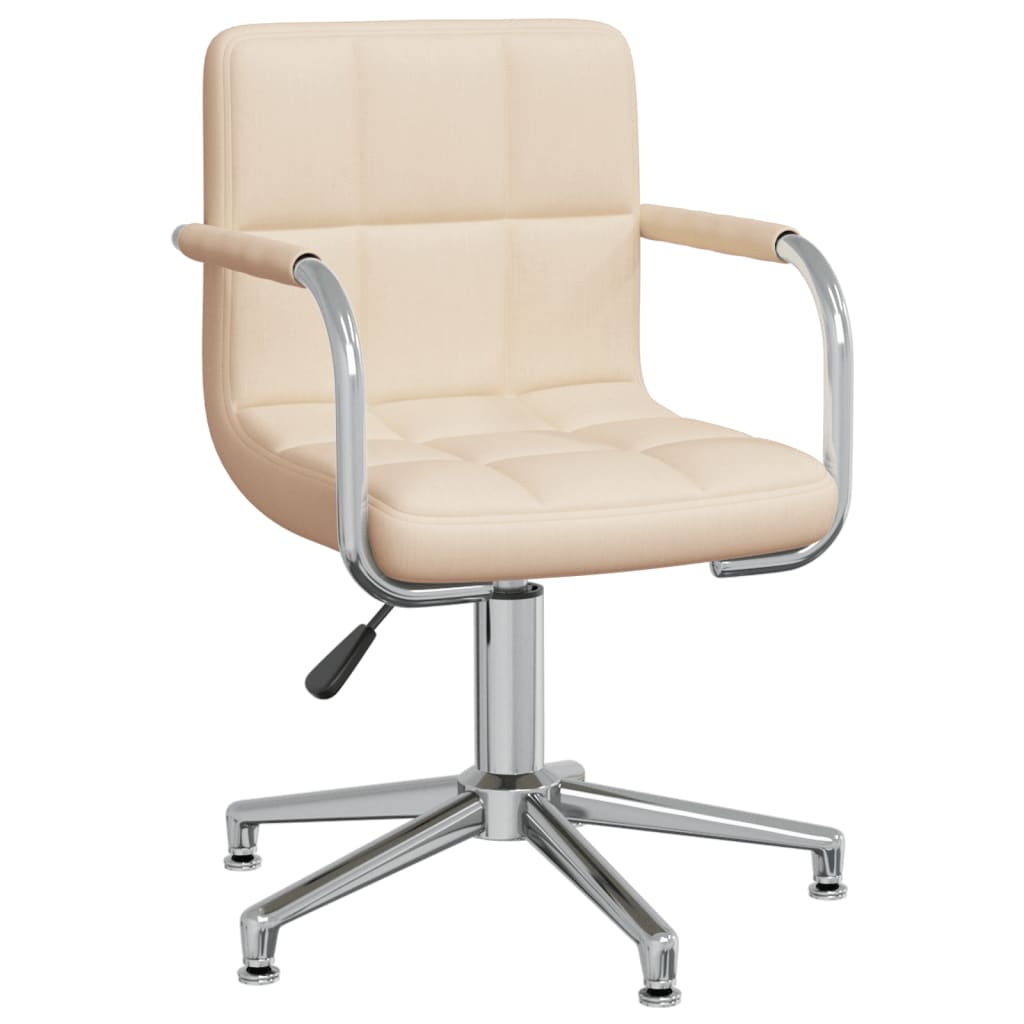 Sedia Girevole da Ufficio Crema in Tessuto - homemem39