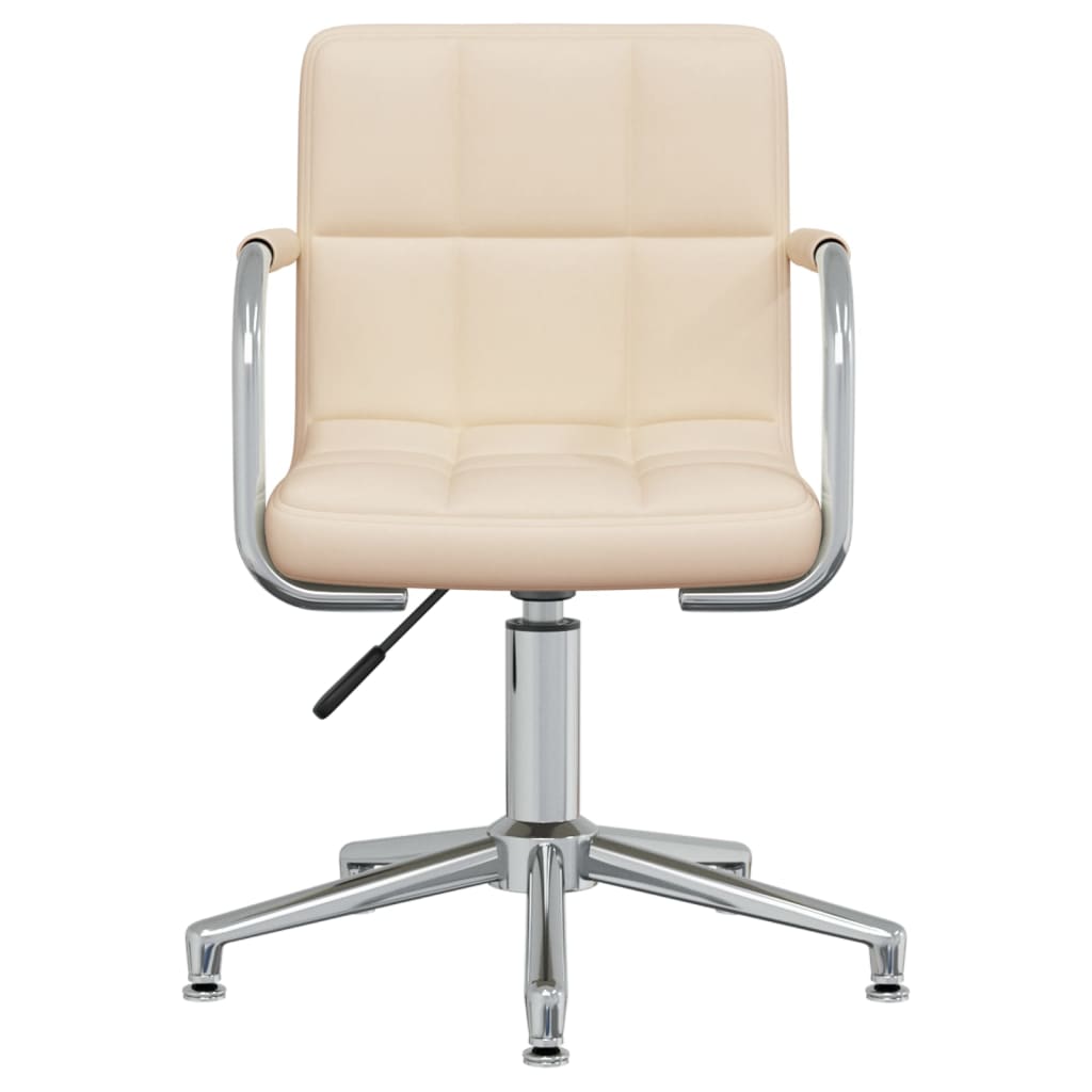 Sedia Girevole da Ufficio Crema in Tessuto - homemem39