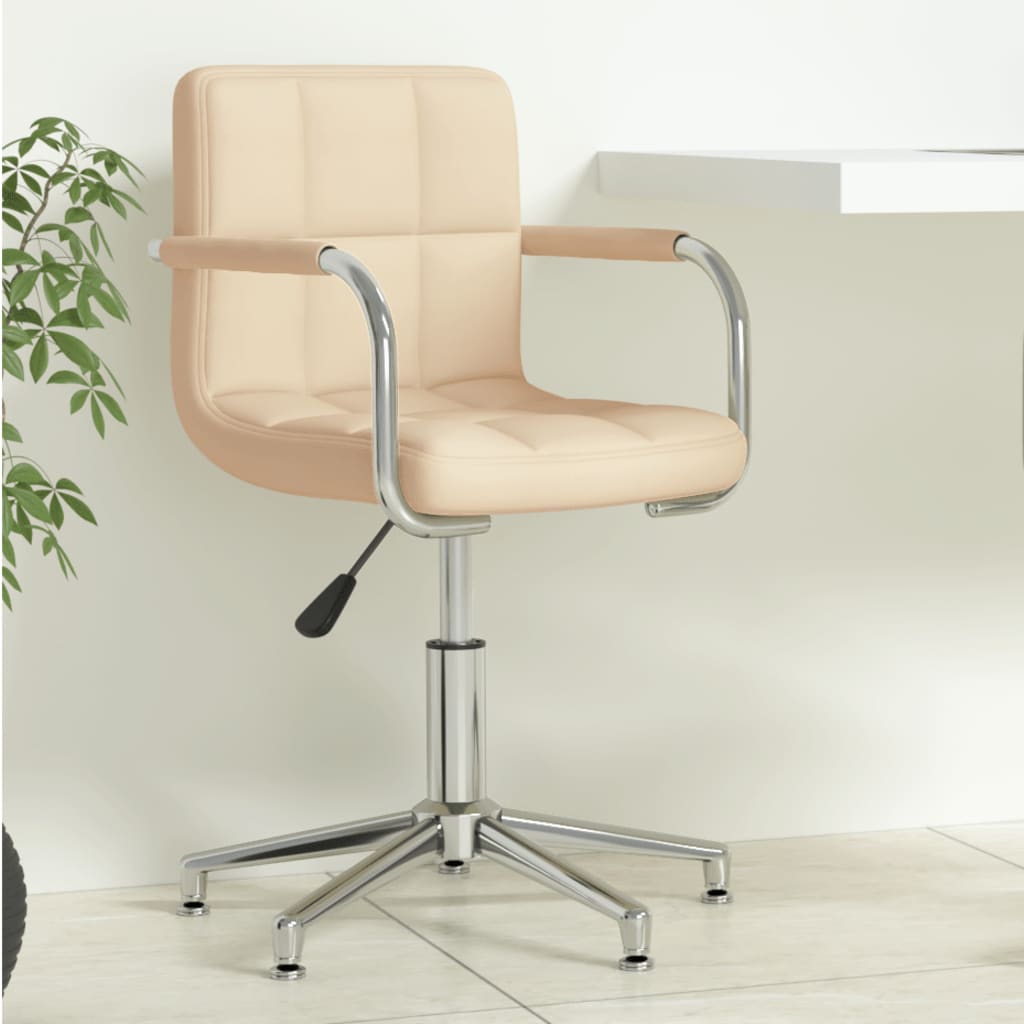Sedia Girevole da Ufficio Crema in Tessuto - homemem39