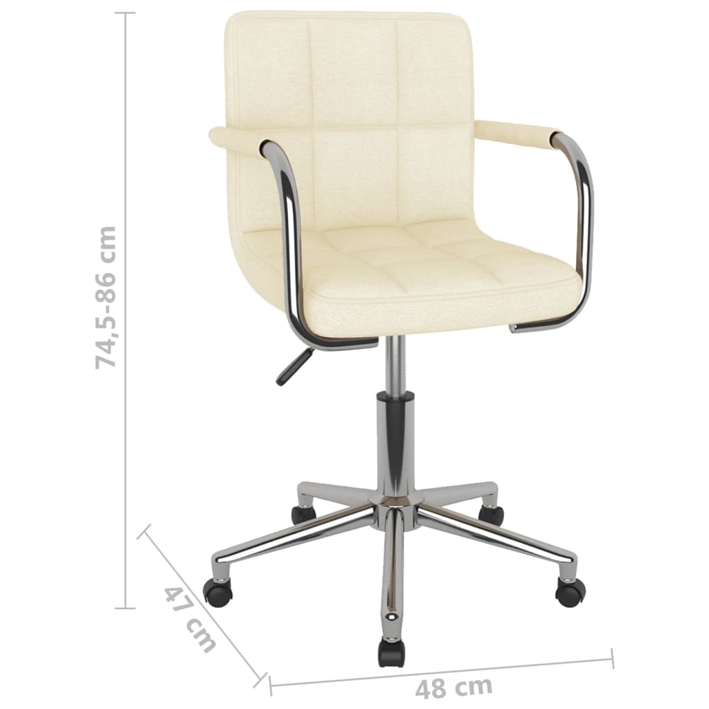 Sedia Girevole da Ufficio Crema in Tessuto | homemem39