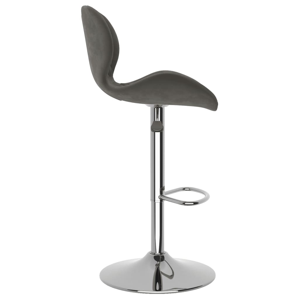 Sedie da Bar 2 pz Grigio Scuro in Velluto - homemem39