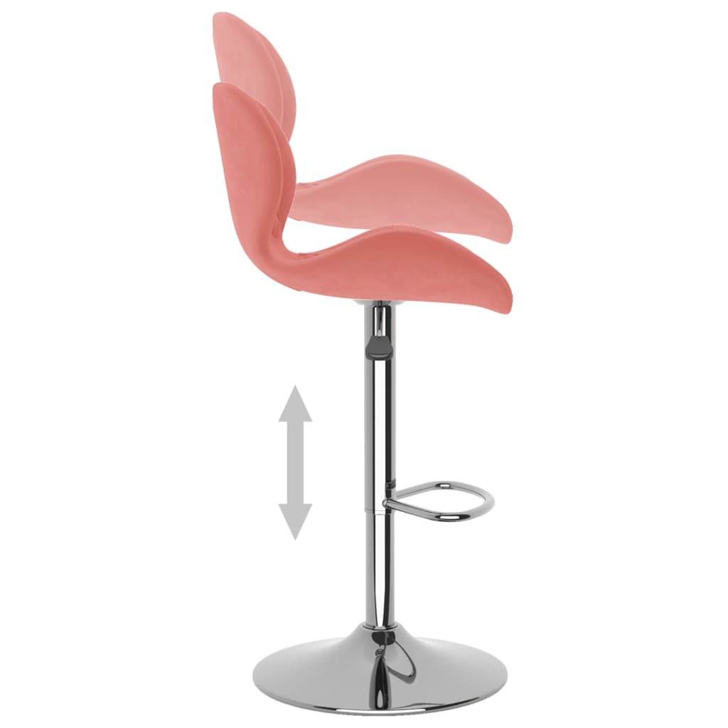Sgabelli da Bar 2 pz Rosa in Velluto - homemem39