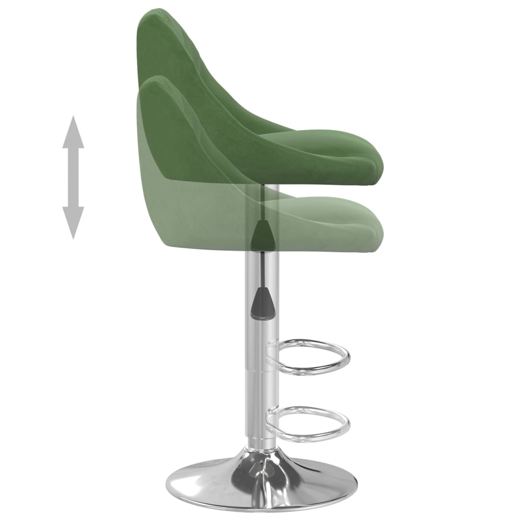 Sgabelli da Bar 2 pz Verde Scuro in Velluto - homemem39