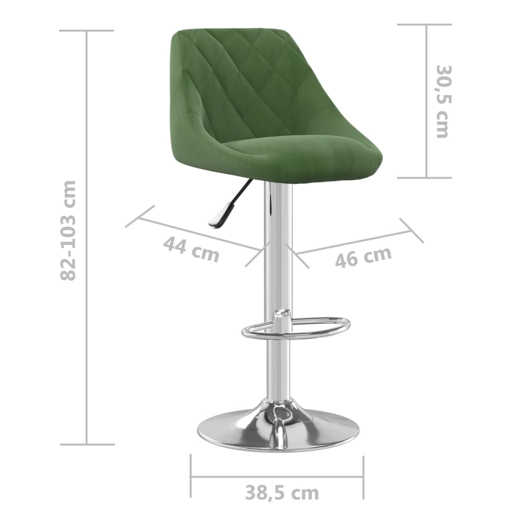 Sgabelli da Bar 2 pz Verde Scuro in Velluto - homemem39