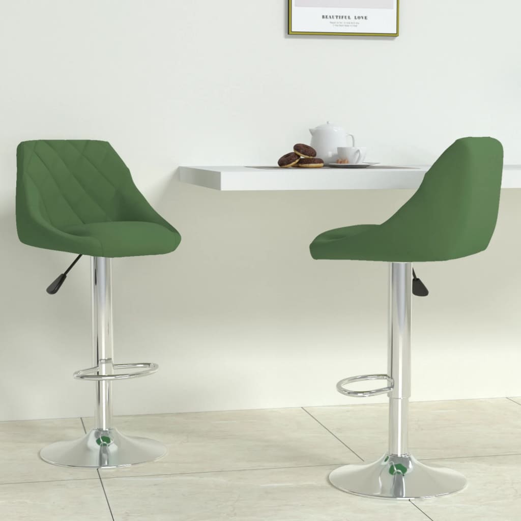 Sgabelli da Bar 2 pz Verde Scuro in Velluto - homemem39