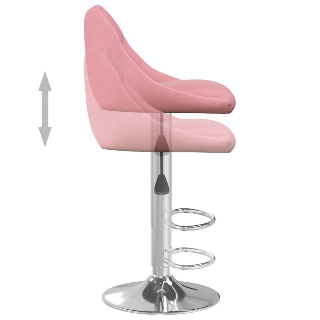 Sgabelli da Bar 2 pz Rosa in Velluto - homemem39