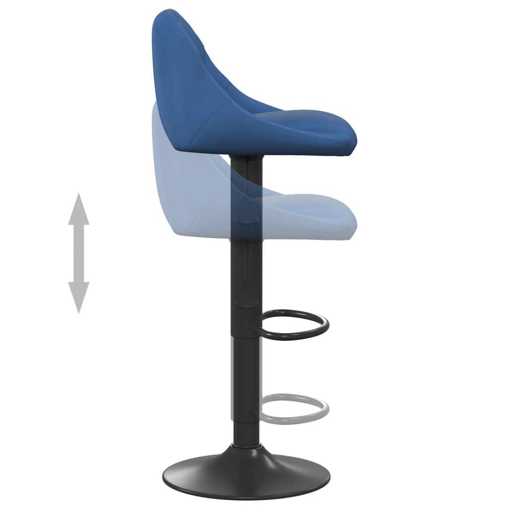 Sgabello da Bar Blu in Velluto - homemem39