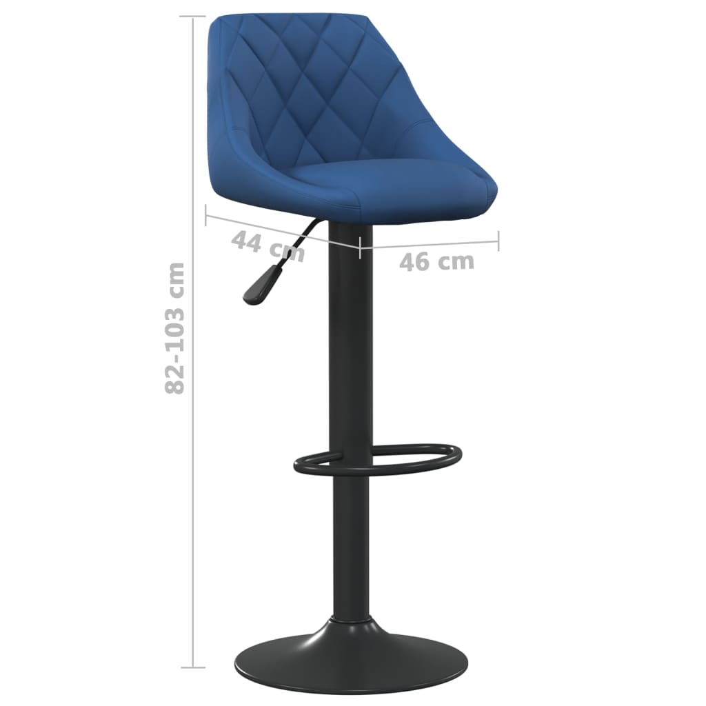 Sgabello da Bar Blu in Velluto - homemem39