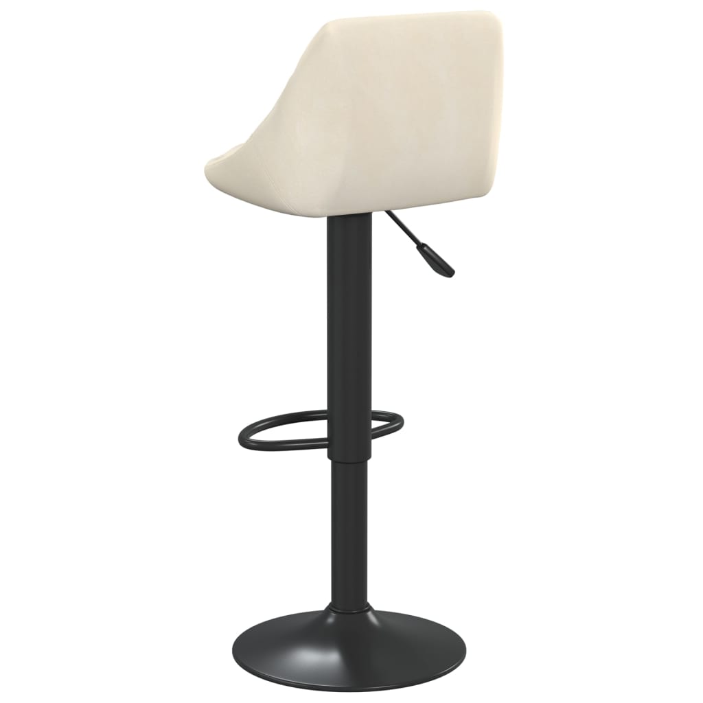 Sedie da Bar 2 pz Crema in Velluto - homemem39