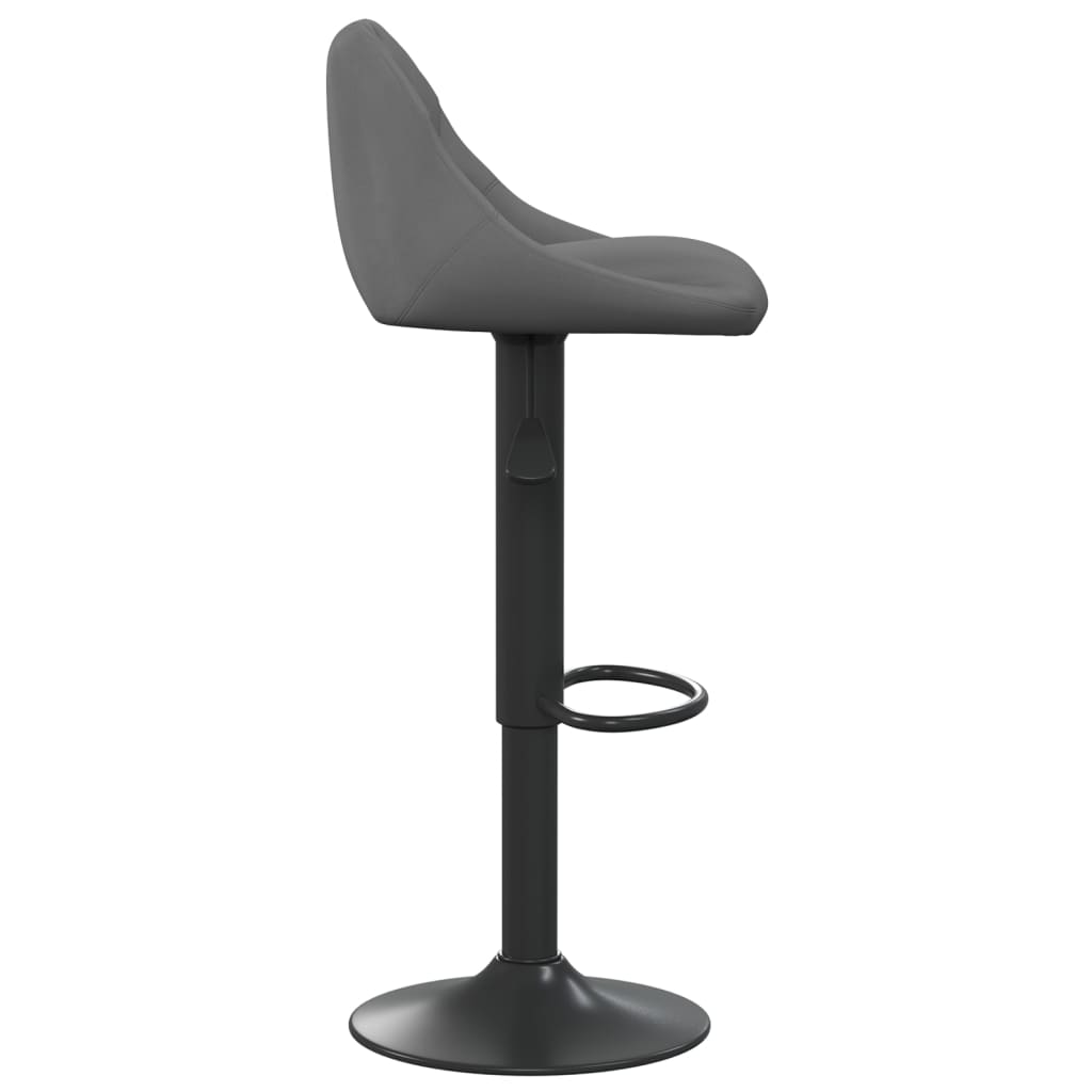 Sedie da Bar 2 pz Grigio Scuro in Velluto - homemem39