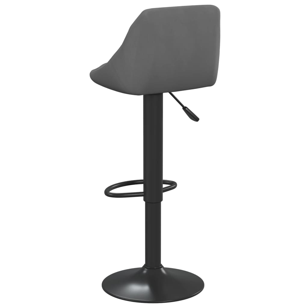 Sedie da Bar 2 pz Grigio Scuro in Velluto - homemem39