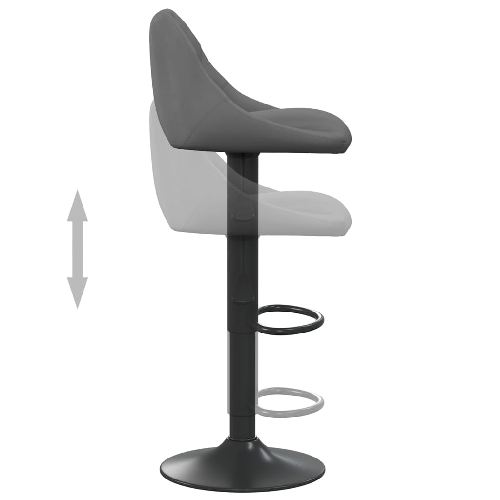 Sedie da Bar 2 pz Grigio Scuro in Velluto - homemem39