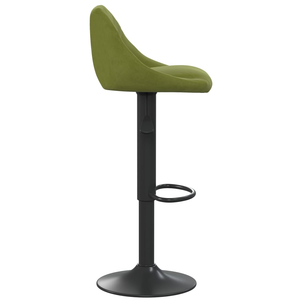 Sgabelli da Bar 2 pz Verde Chiaro in Velluto - homemem39
