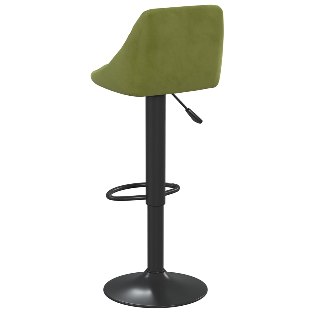Sgabelli da Bar 2 pz Verde Chiaro in Velluto - homemem39