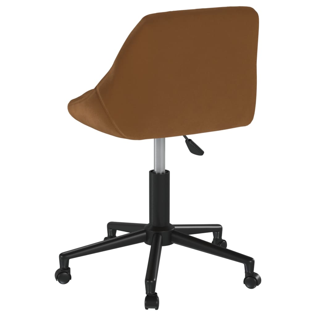 Sedia Girevole da Ufficio Marrone in Velluto - homemem39