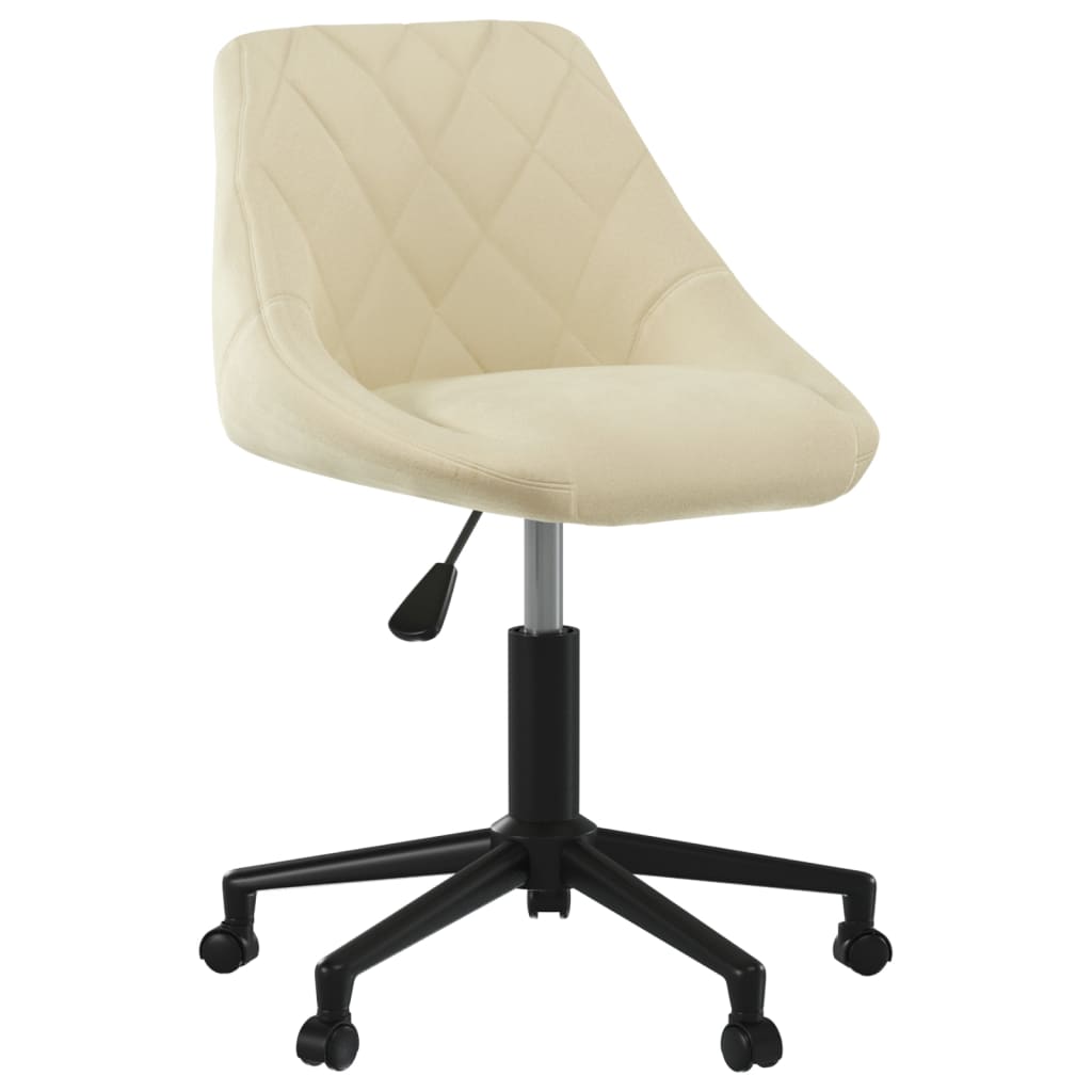 Sedia Girevole da Ufficio Crema in Velluto - homemem39