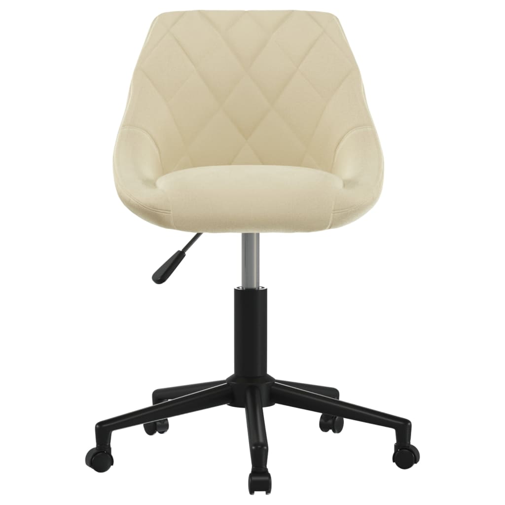 Sedia Girevole da Ufficio Crema in Velluto - homemem39