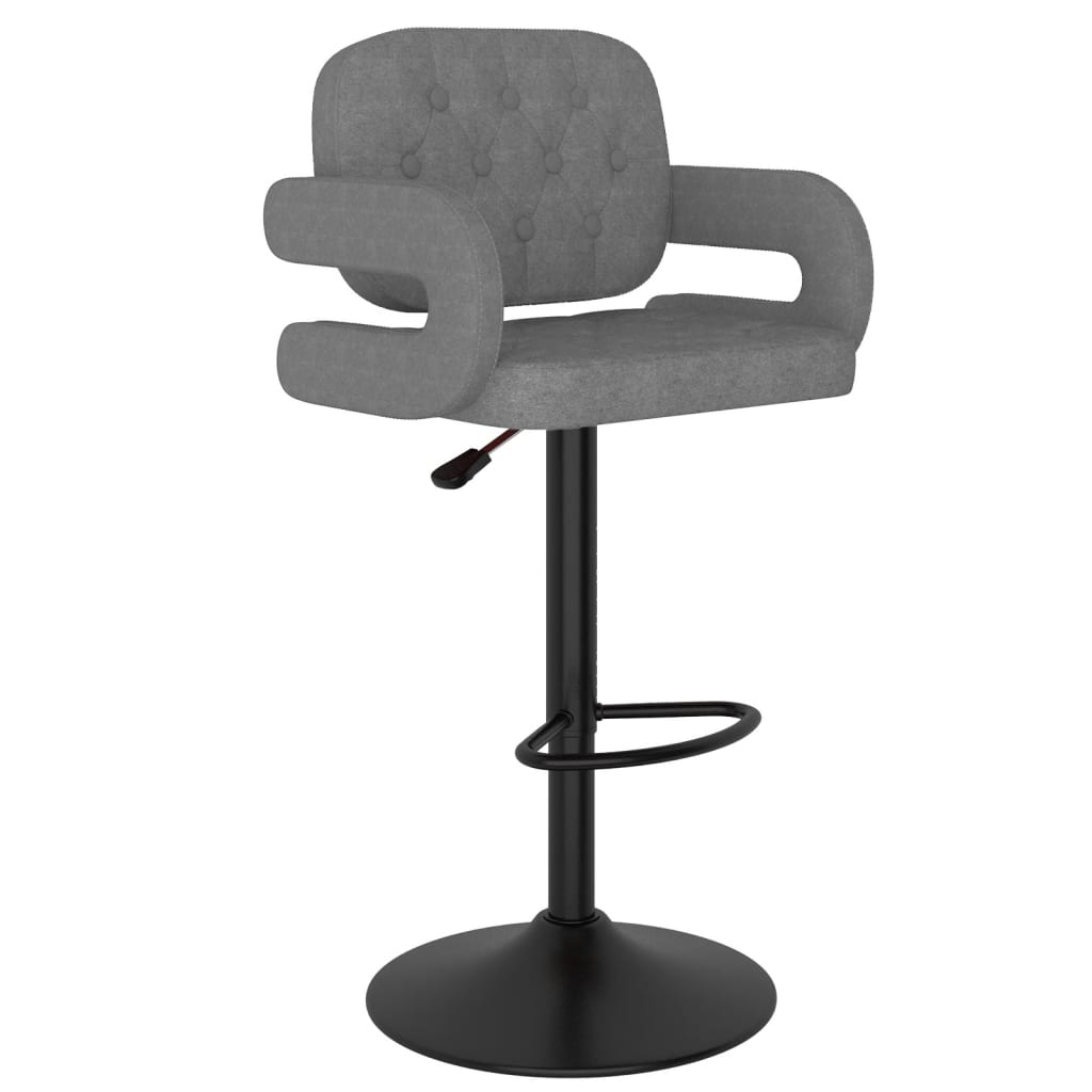 Sgabelli da Bar 2 pz Grigio Chiaro in Tessuto - homemem39