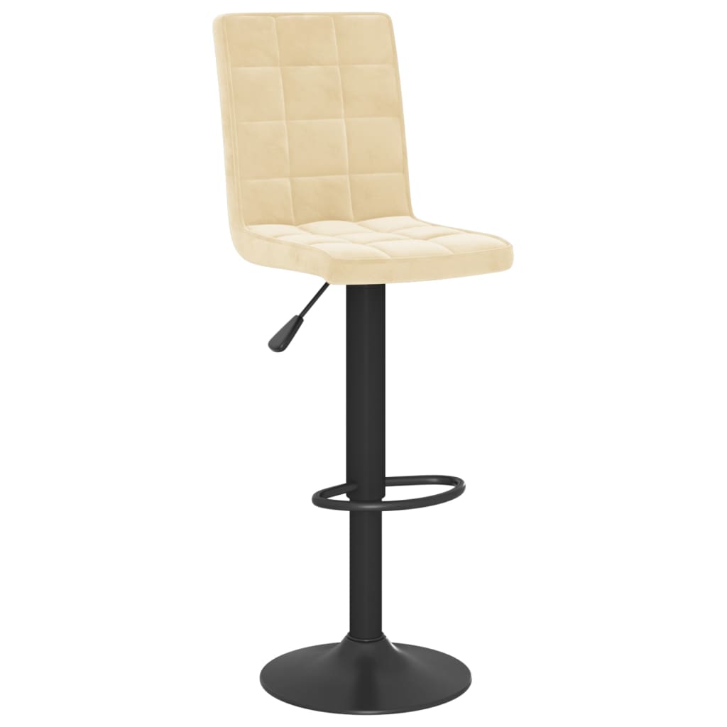 Sgabelli da Bar 2 pz Crema in Velluto - homemem39