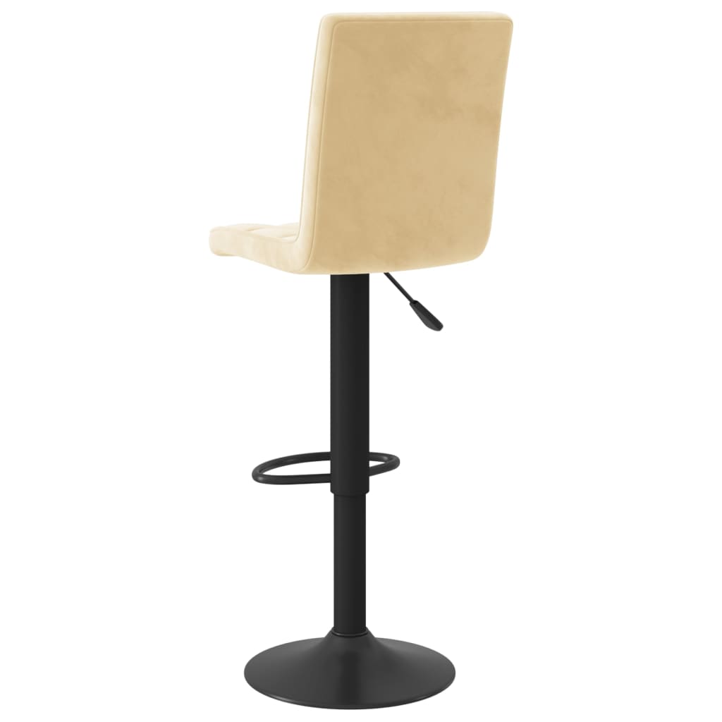 Sgabelli da Bar 2 pz Crema in Velluto - homemem39