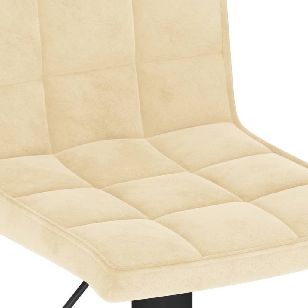 Sgabelli da Bar 2 pz Crema in Velluto - homemem39