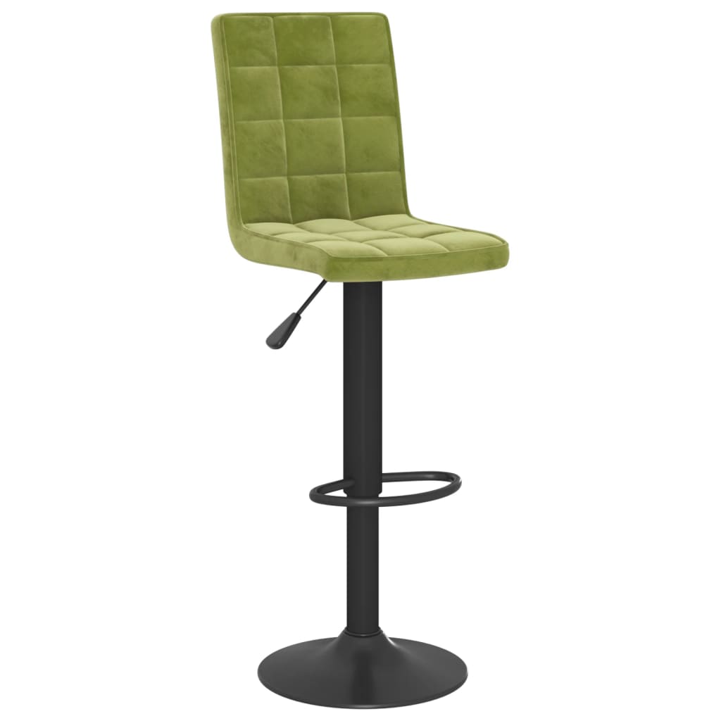 Sgabelli da Bar 2 pz Verde Chiaro in Velluto - homemem39