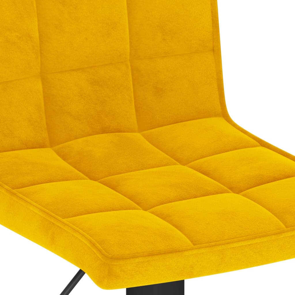 Sgabelli da Bar 2 pz Giallo Senape in Velluto - homemem39