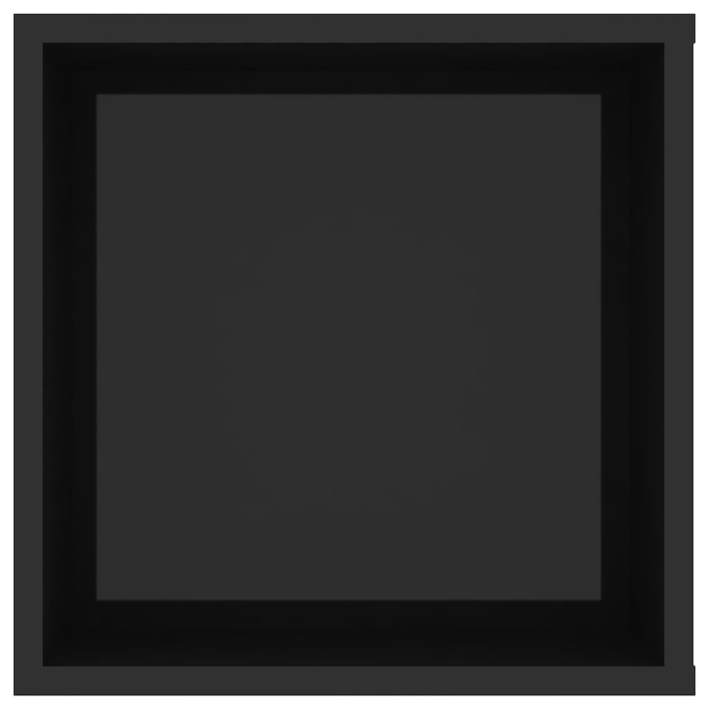 Mobile TV da Parete Nero Lucido 102x35x35 cm Legno Multistrato