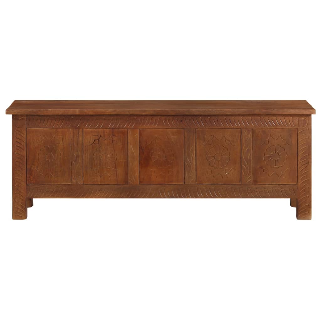 Scatola Portaoggetti 110x30x40 cm in Legno Massello di Mango - homemem39