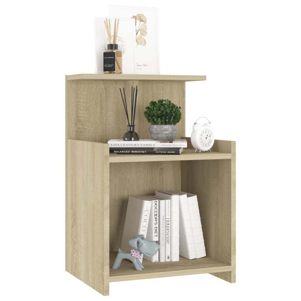 Comodini 2pz Rovere Sonoma 40x35x60 cm in Legno Multistrato - homemem39