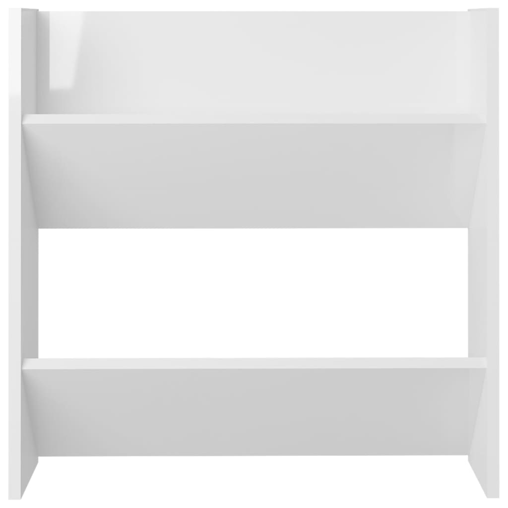 Scarpiere a Muro 4pz Bianco Lucido 60x18x60cm Legno Multistrato