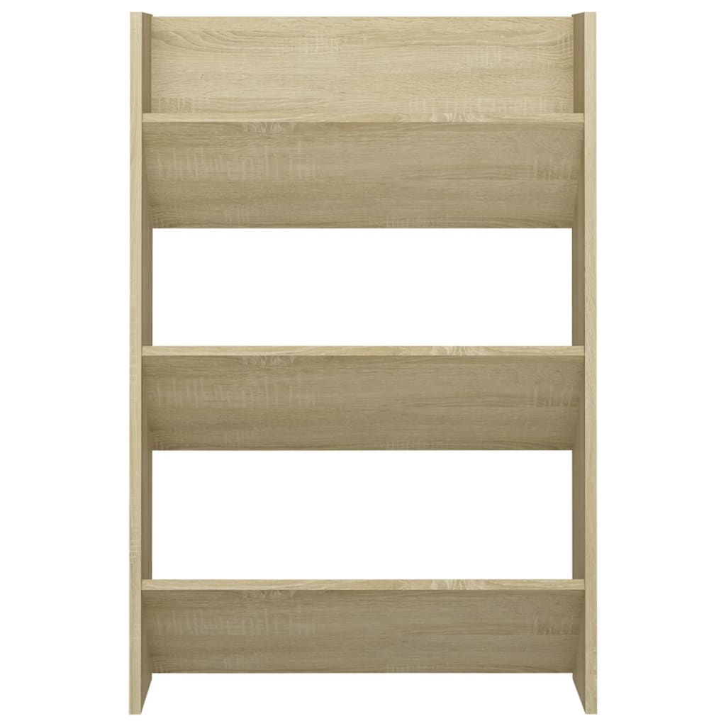 Scarpiere a Muro 2pz Rovere Sonoma 60x18x90cm Legno Multistrato