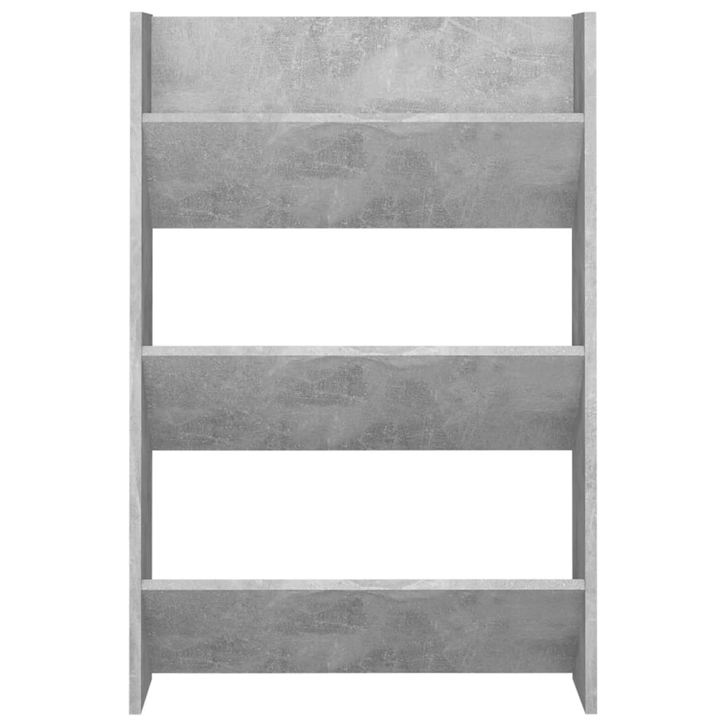 Scarpiere Muro 2pz Grigio Cemento 60x18x90cm Legno Multistrato
