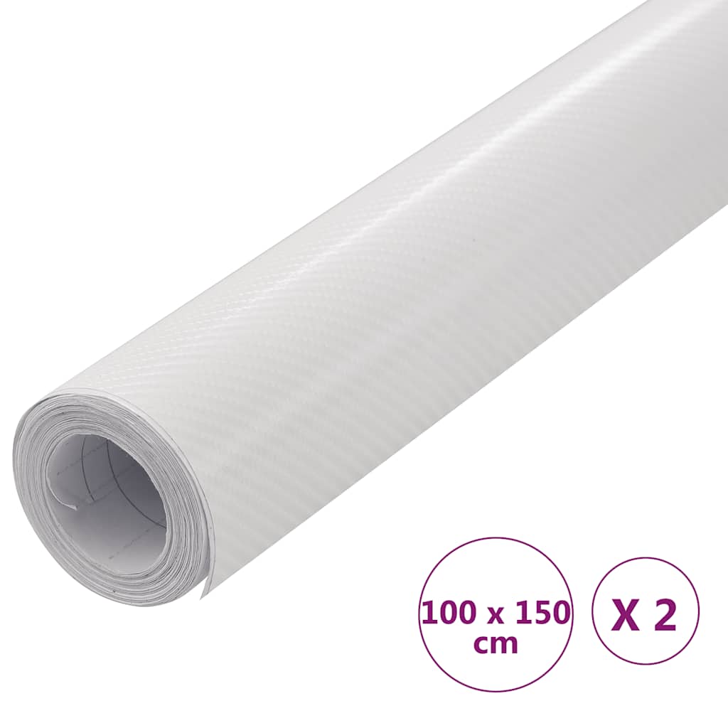 Pellicole per Auto 2 pz 4D Bianco 100x150 cm | homemem39