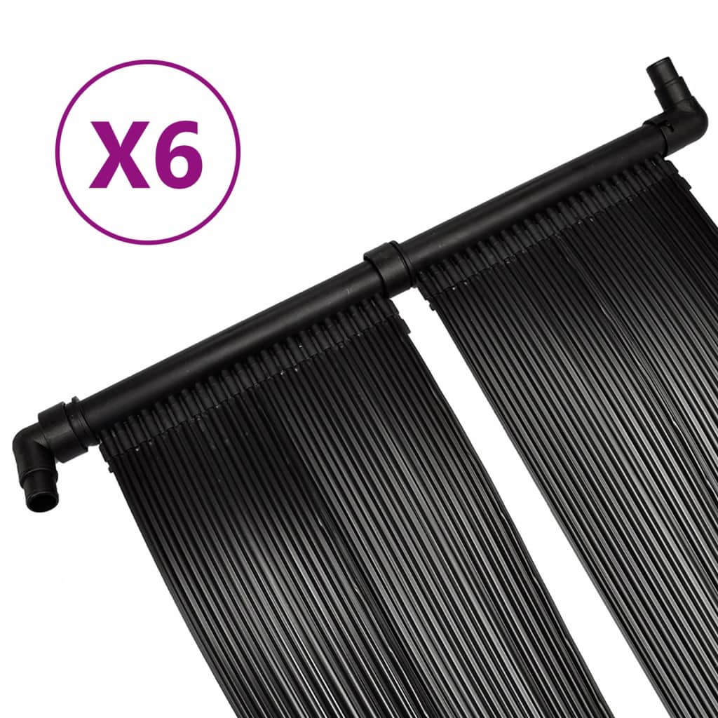 Pannelli Solari Riscaldatori per Piscina 6 pz 80x620 cm - homemem39