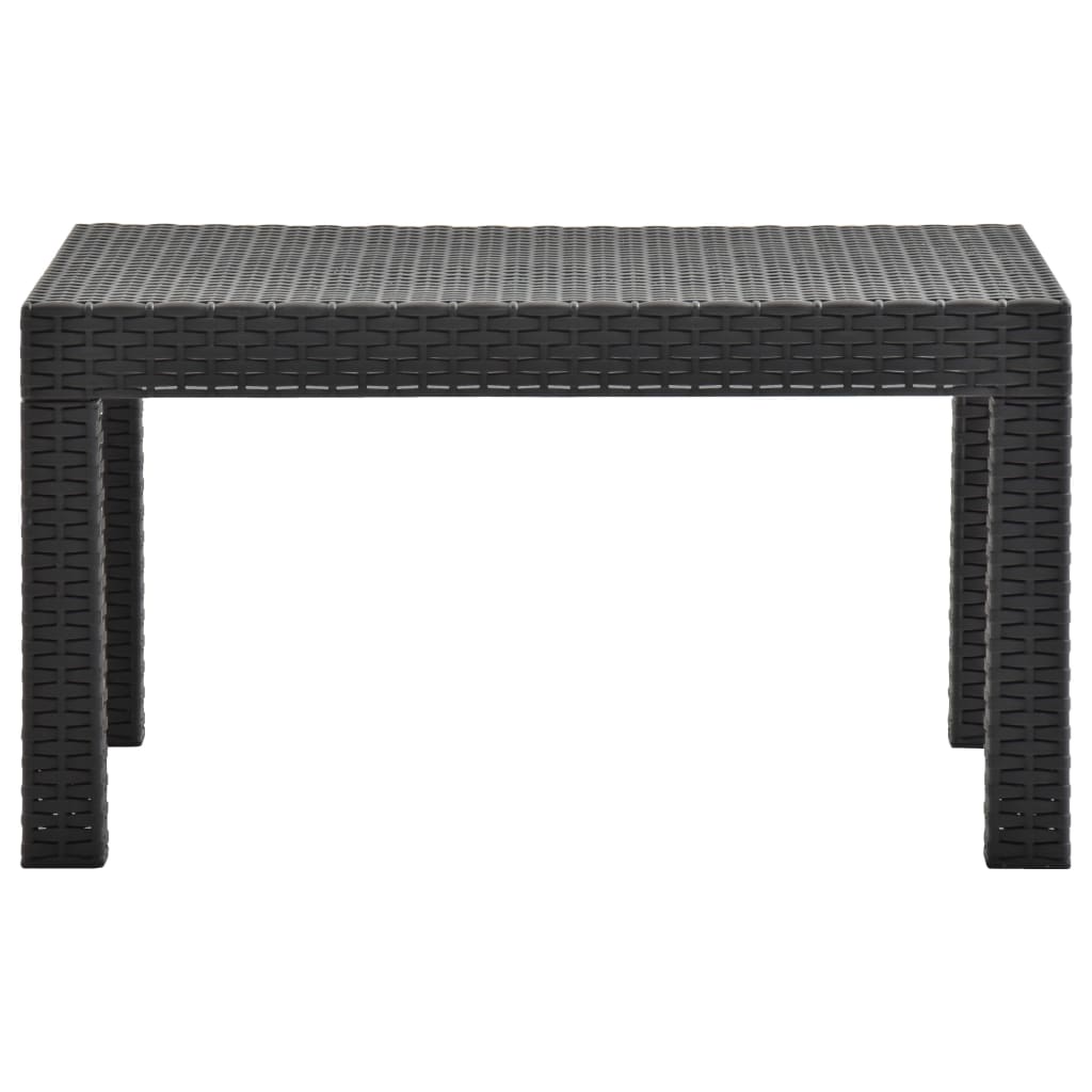 Set Divani da Giardino 2 pz con Cuscini in Rattan PP Antracite