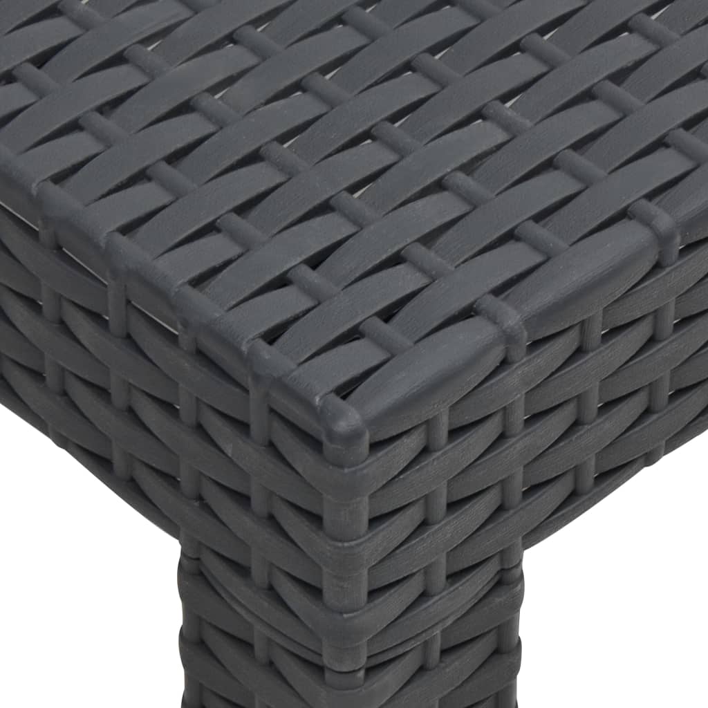 Set Divani da Giardino 2 pz con Cuscini in Rattan PP Antracite
