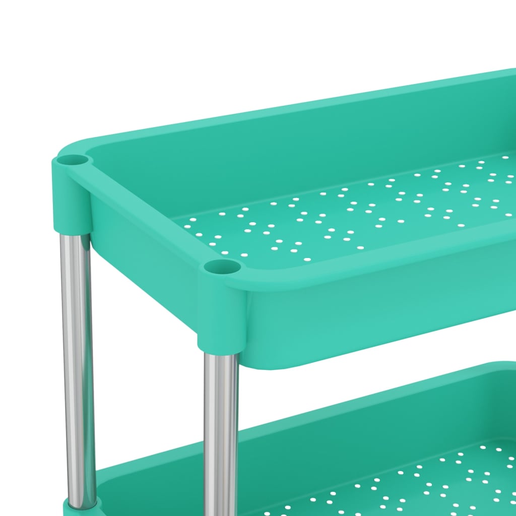 Carrello da Cucina 5 Ripiani Turchese 42x29x128 cm Ferro e ABS - homemem39
