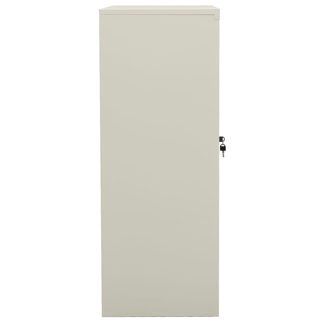 Armadio per Ufficio Grigio Chiaro 90x40x105 cm in Acciaio - homemem39