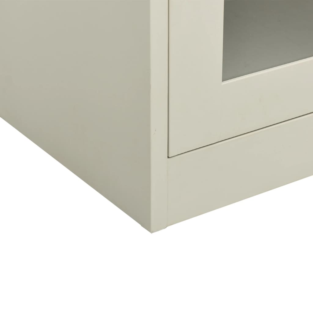 Armadio per Ufficio Grigio Chiaro 90x40x105 cm in Acciaio - homemem39