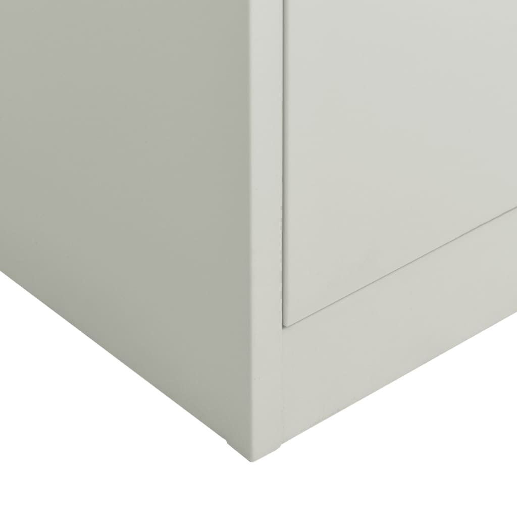 Armadio con Ripiani Grigio Chiaro 90x40x180 cm in Acciaio - homemem39