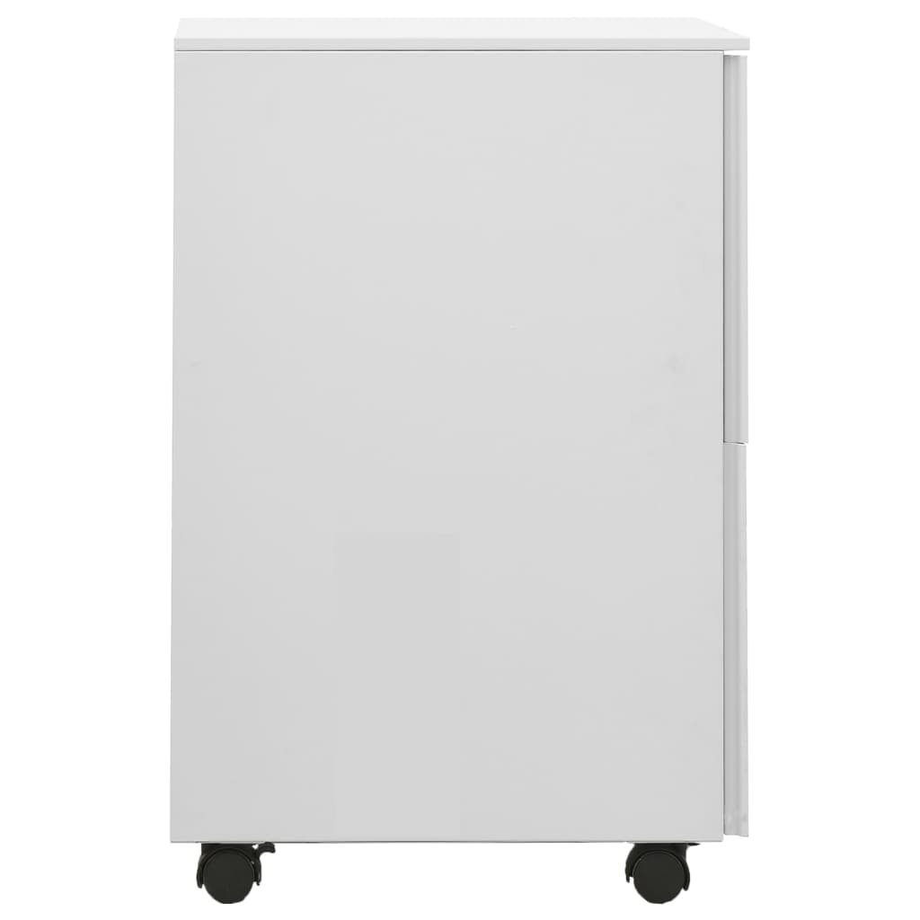 Schedario Mobile Grigio Chiaro 39x45x67 cm in Acciaio - homemem39