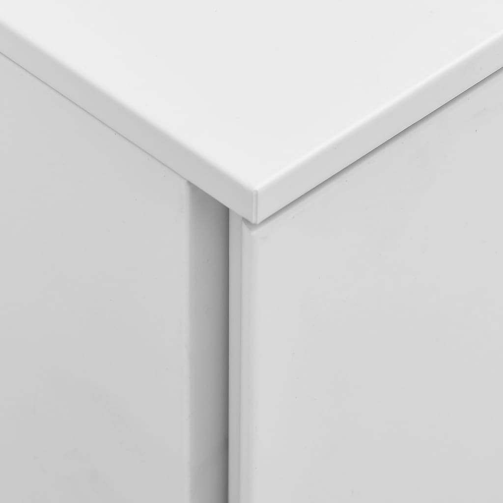 Schedario Mobile Grigio Chiaro 39x45x67 cm in Acciaio - homemem39